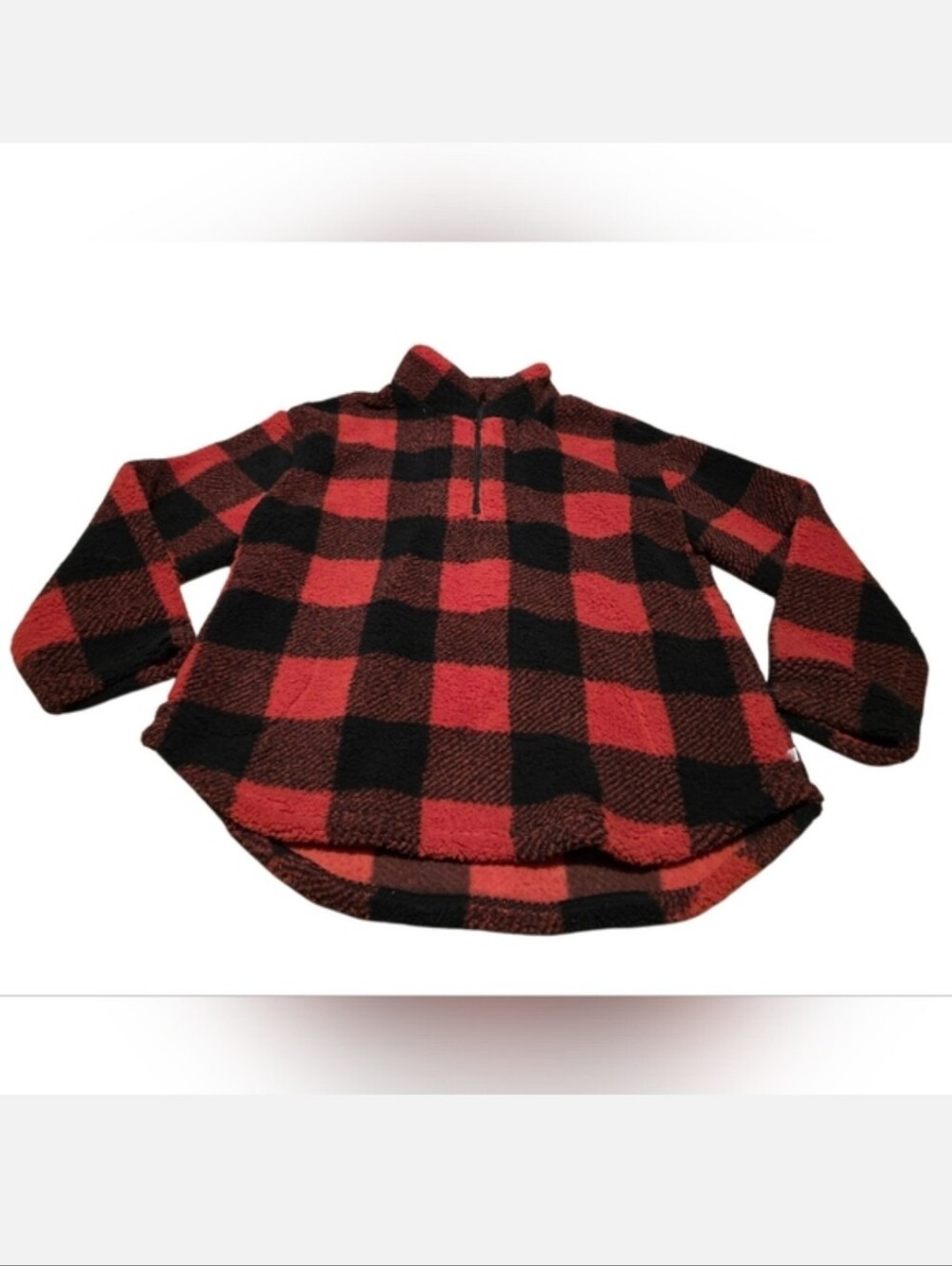 Women’s Large Koolaburra By UGG Brushed Red/Black Buffalo Plaid Sherpa Pullover